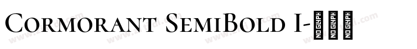 Cormorant SemiBold I字体转换
